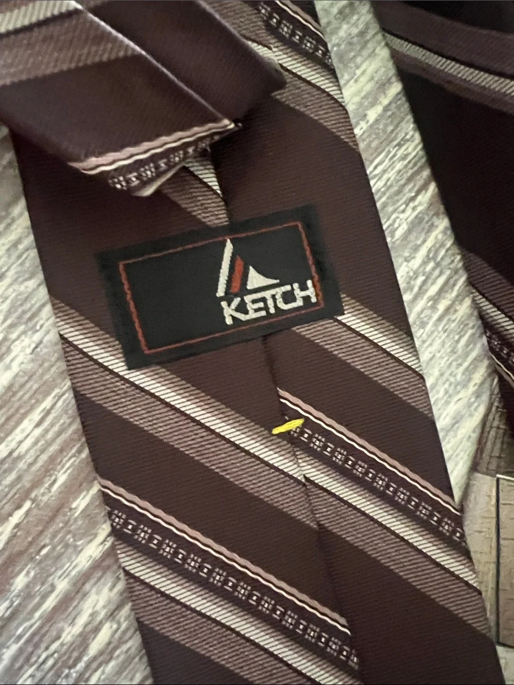5 Men's Burgundy,browns & golds Patterned Silk Tie - Classic Formal Accessory.